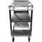 Amgood Utility Cart, Stainless Steel, 3 Shelves, 33" L, 21" W, 33" H AMG-CART-2133-KD-418 - alternate 3